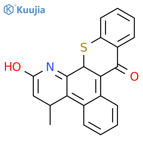 2-hydroxy-4-methyl-4,14a-dihydro-9H-benzo[f]thiochromeno[3,2-h]quinolin-9-one structure