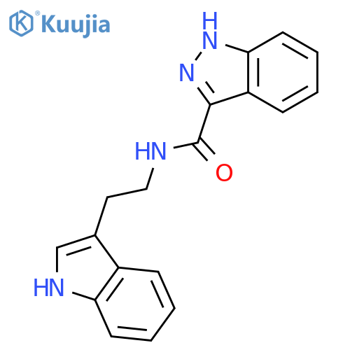 N-[2-(1H-indol-3-yl)ethyl]-1H-indazole-3-carboxamide structure