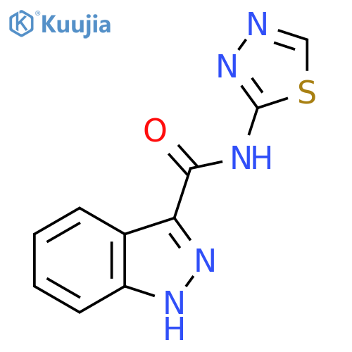 1H-Indazole-3-carboxamide,N-1,3,4-thiadiazol-2-yl-(9CI) structure