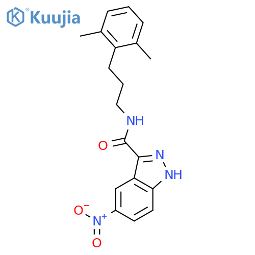 1H-INDAZOLE-3-CARBOXAMIDE, N-[3-(2,6-DIMETHYLPHENYL)PROPYL]-5-NITRO- structure