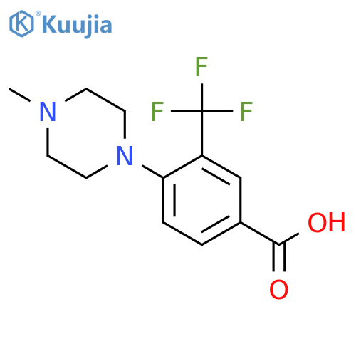 4-(4-methylpiperazin-1-yl)-3-(trifluoromethyl)benzoic acid structure