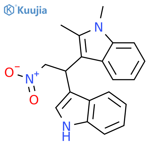 1H-INDOLE, 3-[1-(1H-INDOL-3-YL)-2-NITROETHYL]-1,2-DIMETHYL- structure