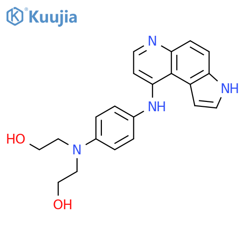 2,2'-({4-[(3H-Pyrrolo[3,2-f]quinolin-9-yl)amino]phenyl}azanediyl)di(ethan-1-ol) structure