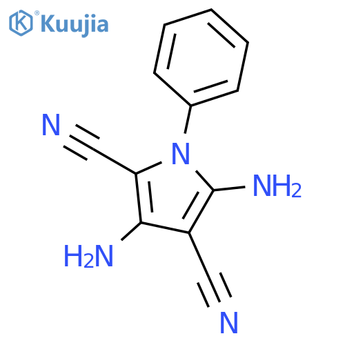1H-PYRROLE-2,4-DICARBONITRILE, 3,5-DIAMINO-1-PHENYL- structure