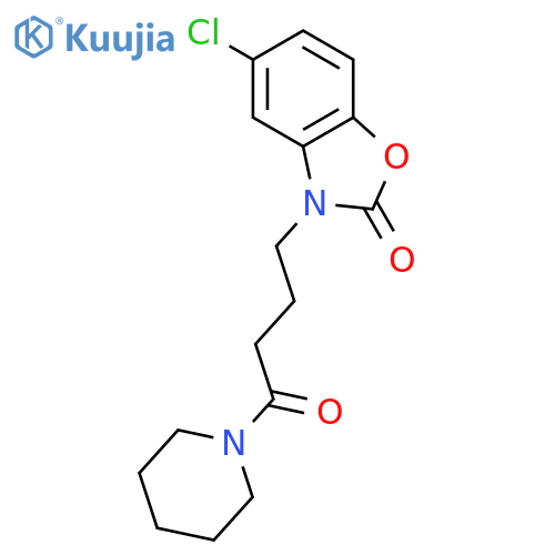 PIPERIDINE, 1-[4-(5-CHLORO-2-OXO-3(2H)-BENZOXAZOLYL)-1-OXOBUTYL]- structure