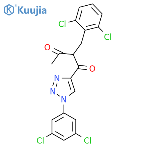 1-[1-(3,5-Dichlorophenyl)-1H-1,2,3-triazol-4-yl]-2-[(2,6-dichlorophenyl)methyl]butane-1,3-dione structure