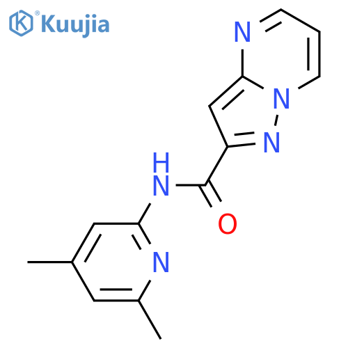 N-(4,6-dimethylpyridin-2-yl)pyrazolo[1,5-a]pyrimidine-2-carboxamide structure