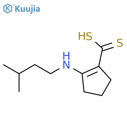 1-Cyclopentene-1-carbodithioic acid, 2-[(3-methylbutyl)amino]- structure