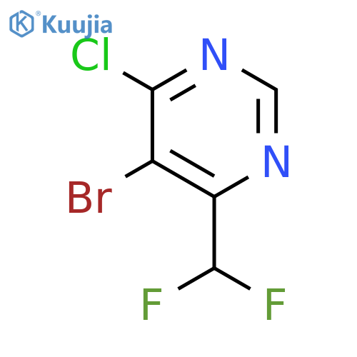 5-bromo-4-chloro-6-(difluoromethyl)pyrimidine structure