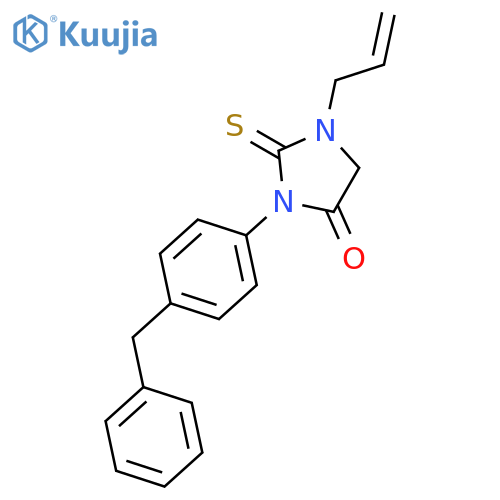4-Imidazolidinone, 3-[4-(phenylmethyl)phenyl]-1-(2-propenyl)-2-thioxo- structure
