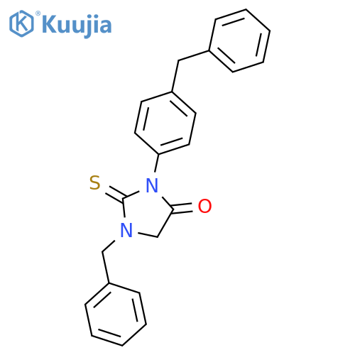 4-IMIDAZOLIDINONE, 1-(PHENYLMETHYL)-3-[4-(PHENYLMETHYL)PHENYL]-2-THIOXO- structure