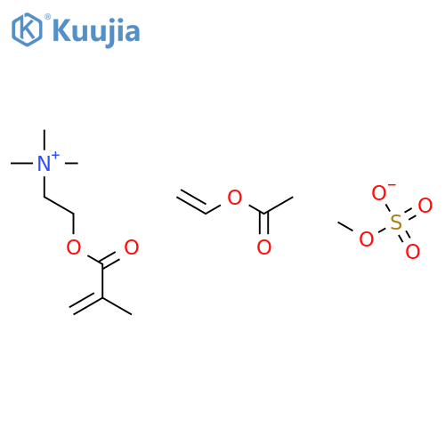 N,N,N-trimethyl-2-[(2-methylacryloyl)oxy]ethanaminium methyl sulfate - ethenyl acetate (1:1) structure