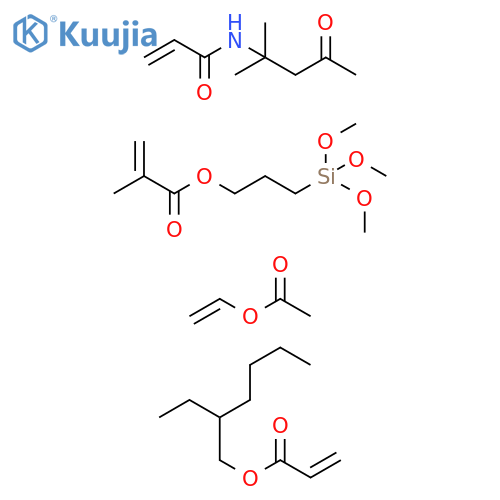 2-Propenoicacid,2-methyl-,3-(trimethoxysilyl)propylester,polymerwithN-(1,1-dimethyl-3-oxobutyl)-2-propenamide,ethenylacetateand2-ethylhexyl2-propenoate structure