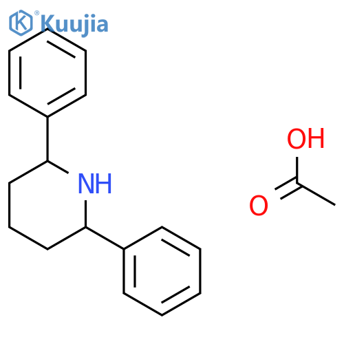 Piperidine, 2,6-diphenyl-, acetate structure