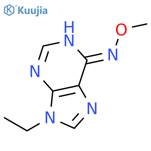 6H-Purin-6-one, 9-ethyl-1,9-dihydro-, O-methyloxime structure