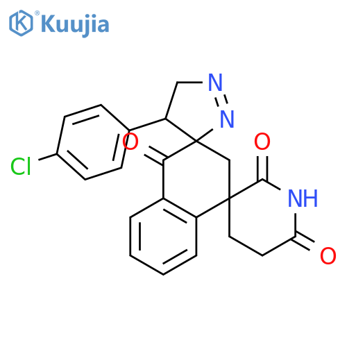 DISPIRO[PIPERIDINE-3,1'(2'H)-NAPHTHALENE-3'(4'H),3''-[3H]PYRAZOLE]-2,4',6-TRIONE, 4''-(4-CHLOROPHENYL)-4'',5''-DIHYDRO- structure