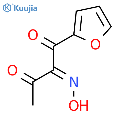 1,2,3-Butanetrione, 1-(2-furanyl)-, 2-oxime structure