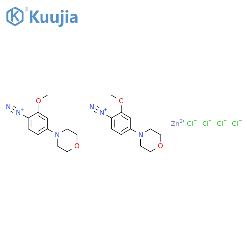 2-Methoxy-4-morpholinobenzenediazonium chloride zincchloride doublesalt structure