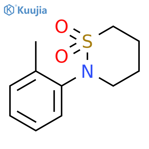 2H-1,2-Thiazine, tetrahydro-2-(2-methylphenyl)-, 1,1-dioxide structure