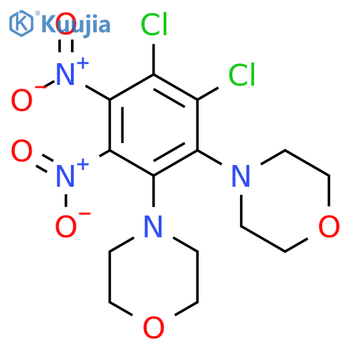 MORPHOLINE, 4,4'-(3,4-DICHLORO-5,6-DINITRO-1,2-PHENYLENE)BIS- structure