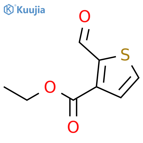 Ethyl 2-formylthiophene-3-carboxylate structure