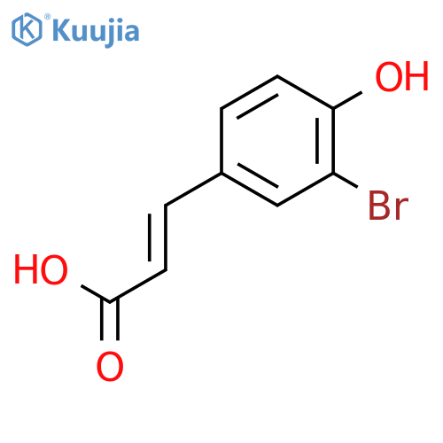 (E)-3-Bromo-4-hydroxycinnamic Acid structure