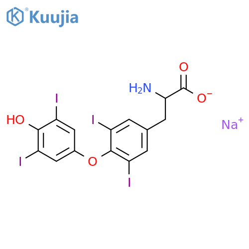 Sodium (2s)-2-amino-3-[4-(4-hydroxy-3,5-diiodophenoxy)-3,5-diiodo Phenyl]propanoate structure