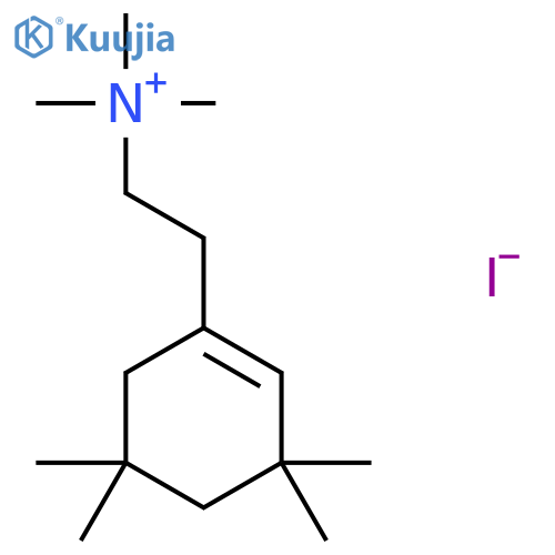 1-Cyclohexene-1-ethanaminium, N,N,N,3,3,5,5-heptamethyl-, iodide structure
