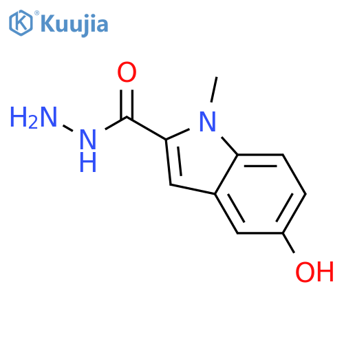 1H-INDOLE-2-CARBOXYLIC ACID, 5-HYDROXY-1-METHYL-, HYDRAZIDE structure