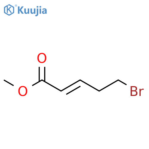 2-Pentenoic acid,5-bromo-, methyl ester, (E)- (9CI) structure