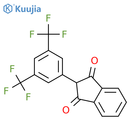 1H-Indene-1,3(2H)-dione, 2-[3,5-bis(trifluoromethyl)phenyl]- structure