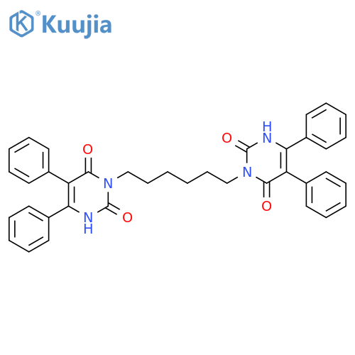 2,4(1H,3H)-Pyrimidinedione, 3,3'-(1,6-hexanediyl)bis[5,6-diphenyl- structure