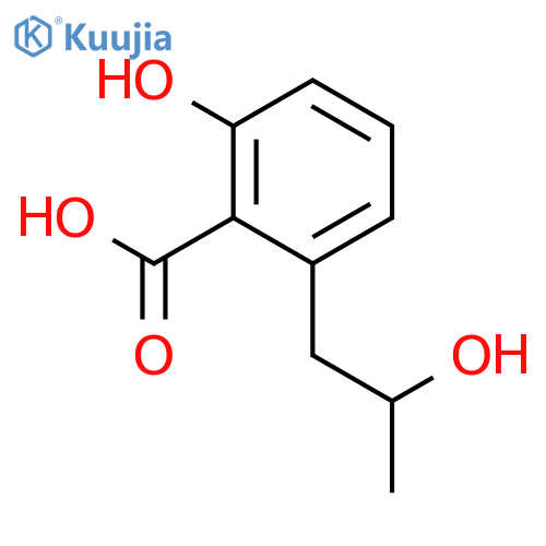 2-carboxy-3-(2-hydroxypropanyl)phenol structure