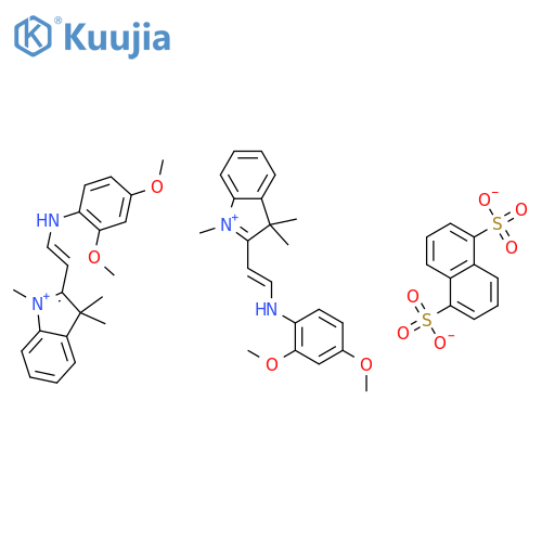 3H-Indolium, 2-(2-((2,4-dimethoxyphenyl)amino)ethenyl)-1,3,3-trimethyl-, 1,5-naphthalenedisulfonate (2:1) structure