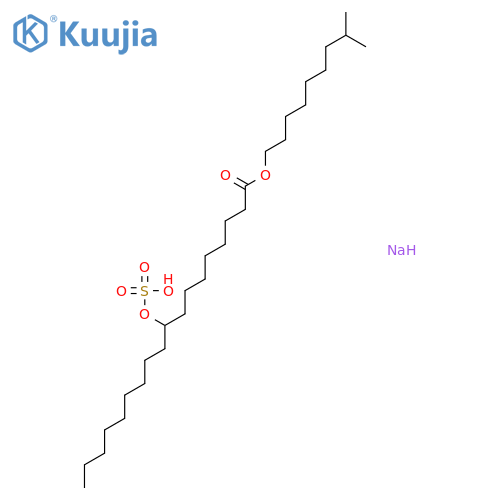 sodium 1-(8-methylnonyl) 9-(sulphooxy)octadecanoate structure