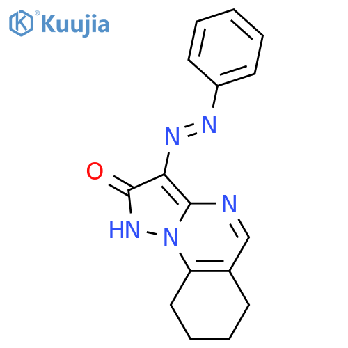 PYRAZOLO[1,5-A]QUINAZOLIN-2(1H)-ONE, 6,7,8,9-TETRAHYDRO-3-(PHENYLAZO)- structure