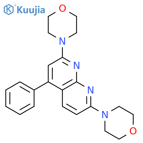1,8-NAPHTHYRIDINE, 2,7-DI-4-MORPHOLINYL-4-PHENYL- structure