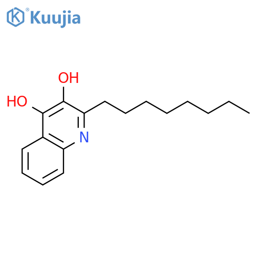 3,4-Quinolinediol, 2-octyl- structure