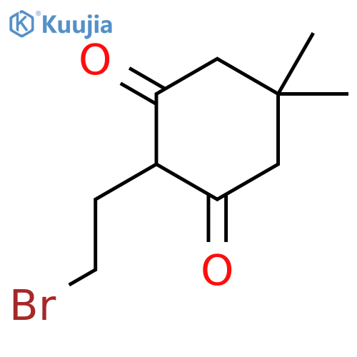 2-(2-Bromoethyl)-5,5-dimethylcyclohexane-1,3-dione structure