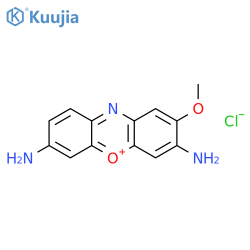 3,7-diamino-2-methoxyphenoxazin-5-ium chloride structure
