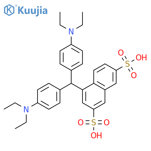4-[bis[4-(diethylamino)phenyl]methyl]naphthalene-2,7-disulphonic acid structure