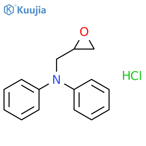 N-(oxiran-2-ylmethyl)-N-phenylaniline;hydrochloride structure