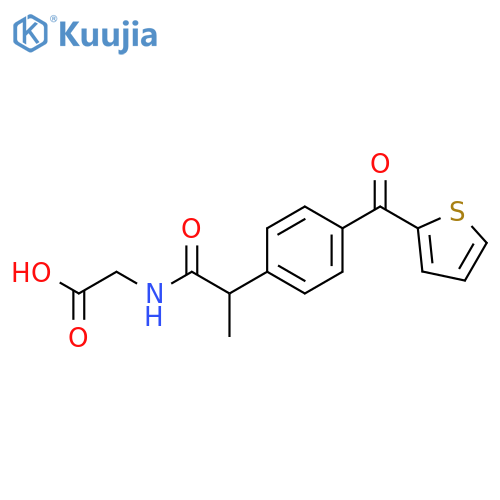 GLYCINE, N-[1-OXO-2-[4-(2-THIENYLCARBONYL)PHENYL]PROPYL]- structure