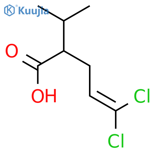 4-Pentenoic acid, 5,5-dichloro-2-(1-methylethyl)- structure