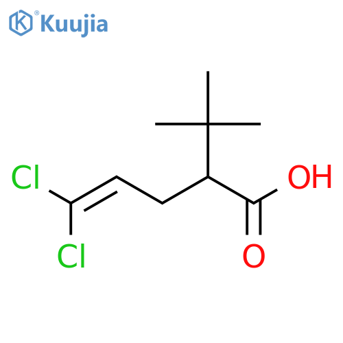4-Pentenoic acid, 5,5-dichloro-2-(1,1-dimethylethyl)- structure