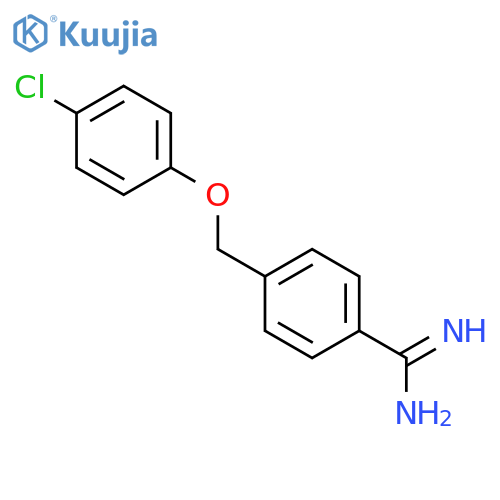 4-(4-chlorophenoxy)methylbenzene-1-carboximidamide structure