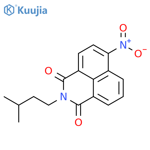1H-BENZ[DE]ISOQUINOLINE-1,3(2H)-DIONE, 2-(3-METHYLBUTYL)-6-NITRO- structure