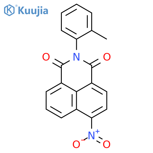 1H-BENZ[DE]ISOQUINOLINE-1,3(2H)-DIONE, 2-(2-METHYLPHENYL)-6-NITRO- structure