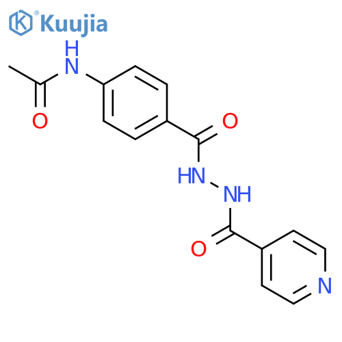 4-PYRIDINECARBOXYLIC ACID, 2-[4-(ACETYLAMINO)BENZOYL]HYDRAZIDE structure
