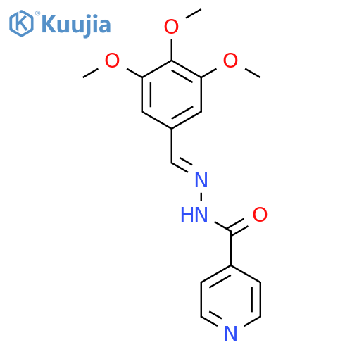 N-[(3,4,5-trimethoxyphenyl)methylideneamino]pyridine-4-carboxamide structure